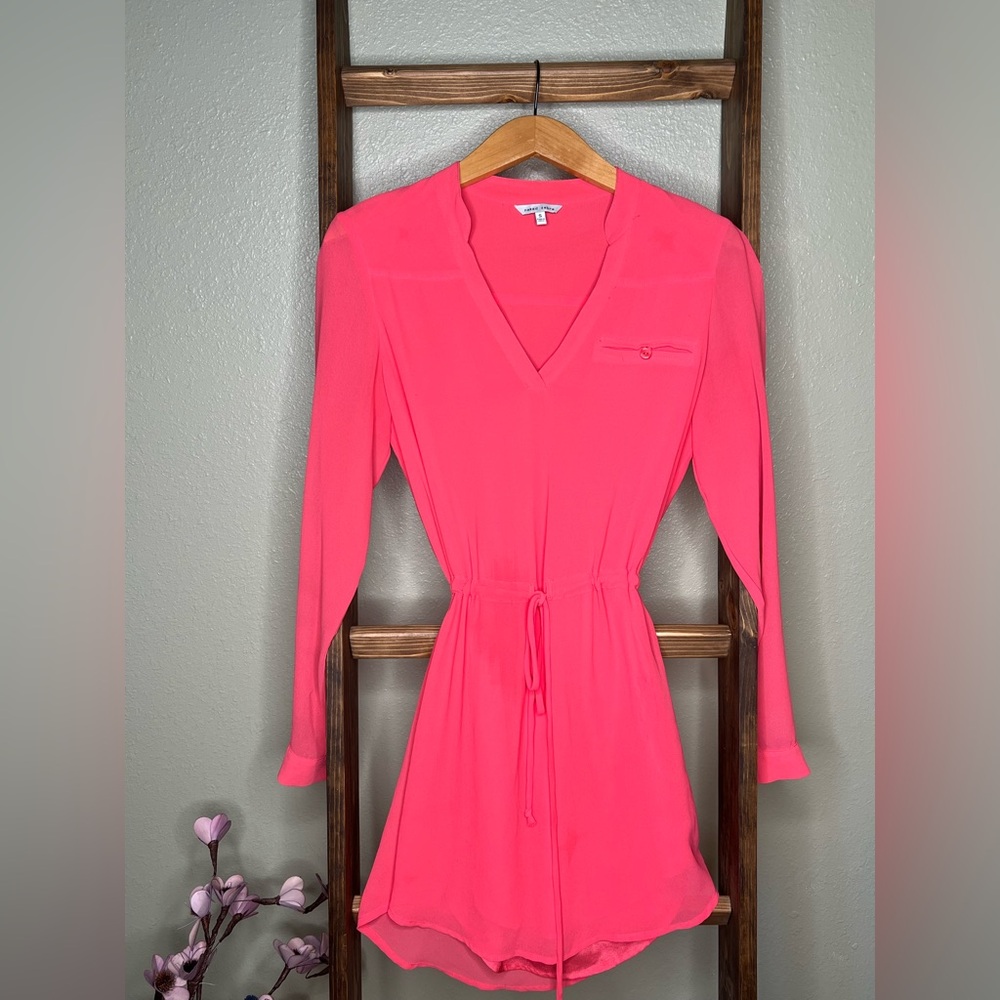 Naked Zebra Orange Long Sleeve Wrap Sundress